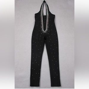 Deep v halter neck elegant jumpsuit main image 1